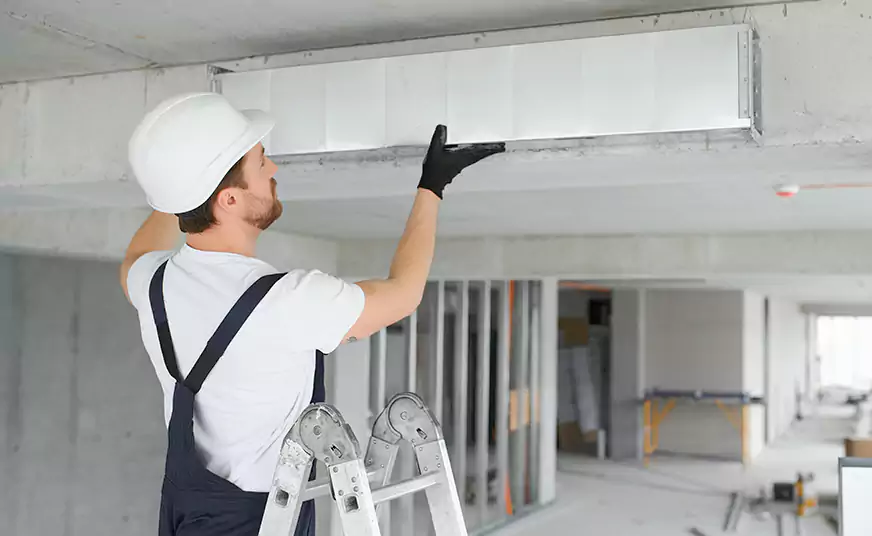 Air Duct Installation Bend